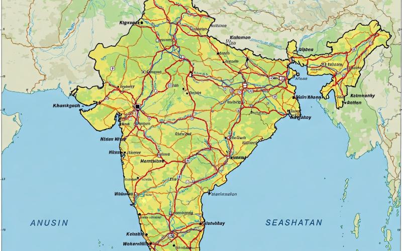 Indian Travel Routes Historical Routes India Cultural Routes Scenic Road Map 